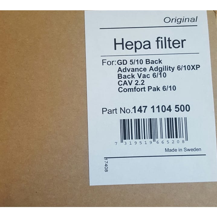 Nilfisk GD 5-10 originalt hepafilter